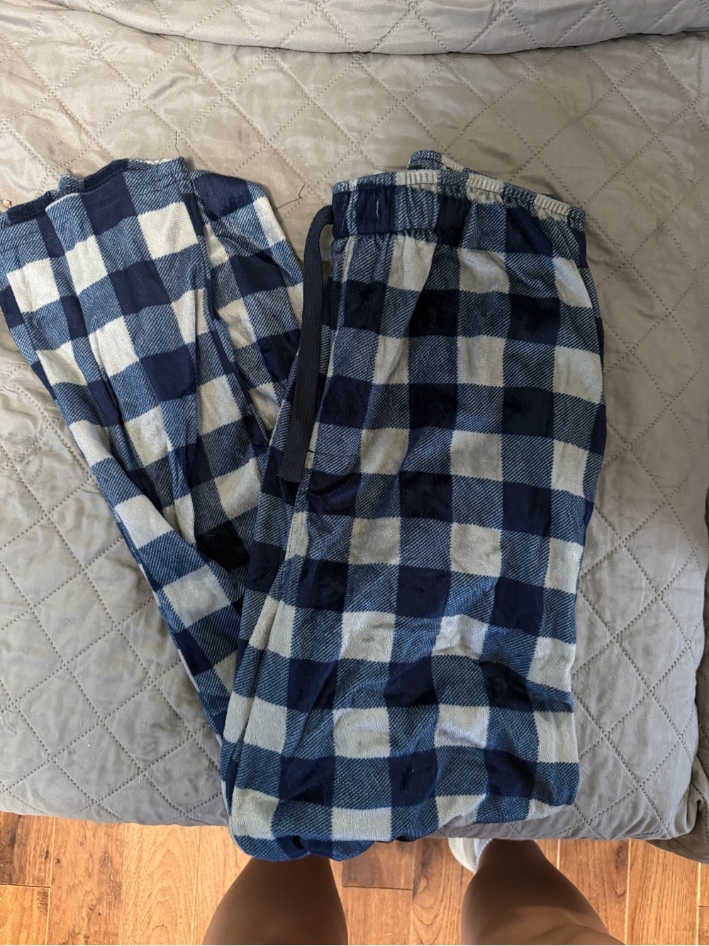Weatherproof Navy and Light Gray Buffalo Plaid Lounge Pants